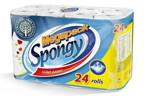 TP Spongy 2vr. 100% celuloza - Papírová hygiena Toaletní papír 2 vrstvý